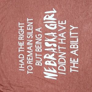 BELLA-CANVAS FUNNY NEBRASKA CREW-NECK TEE-SHIRT SMALL